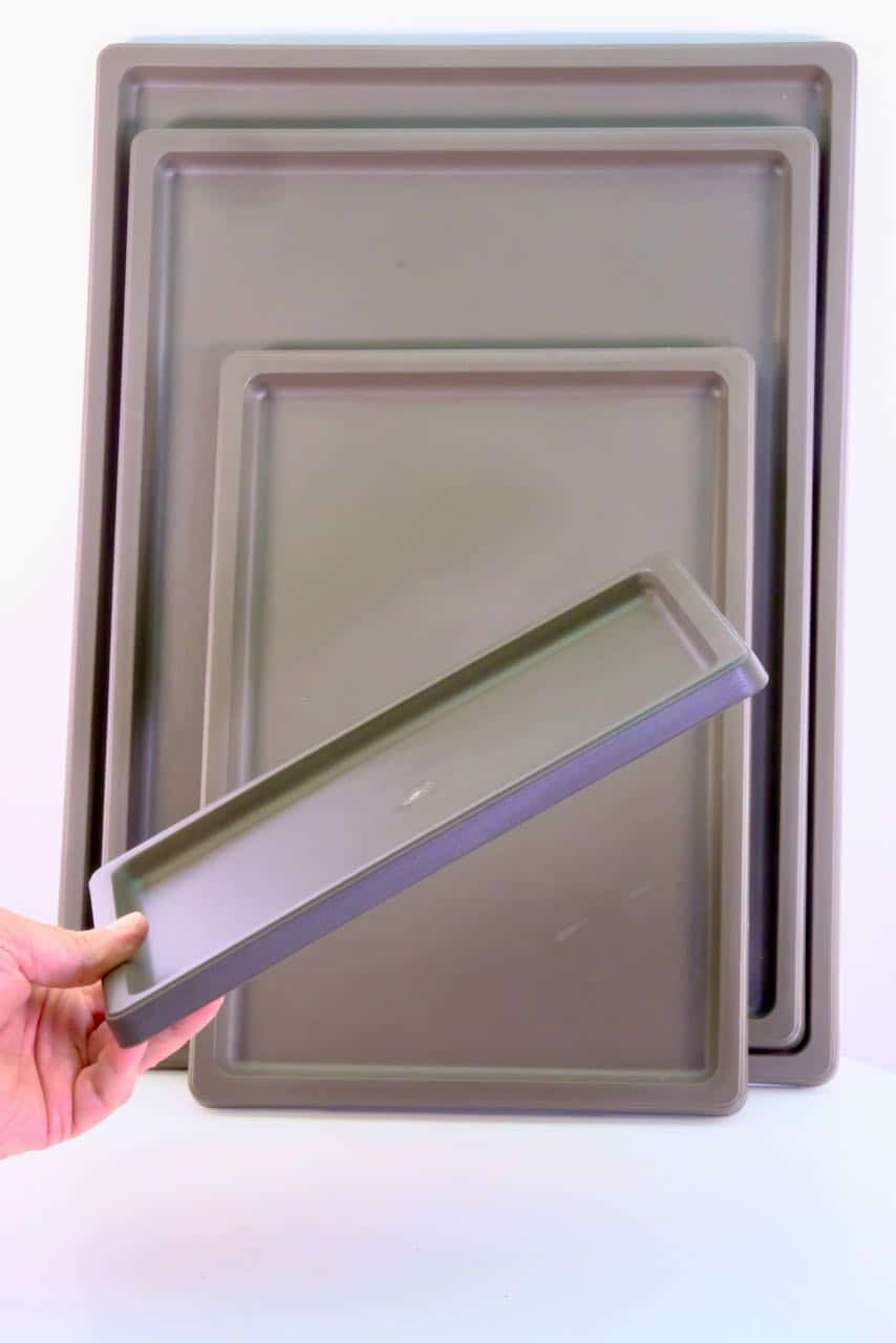 Strong brown drip tray in 4 different sizes