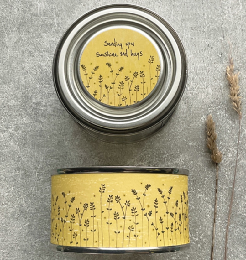 Sending you sunshine and hugs candle