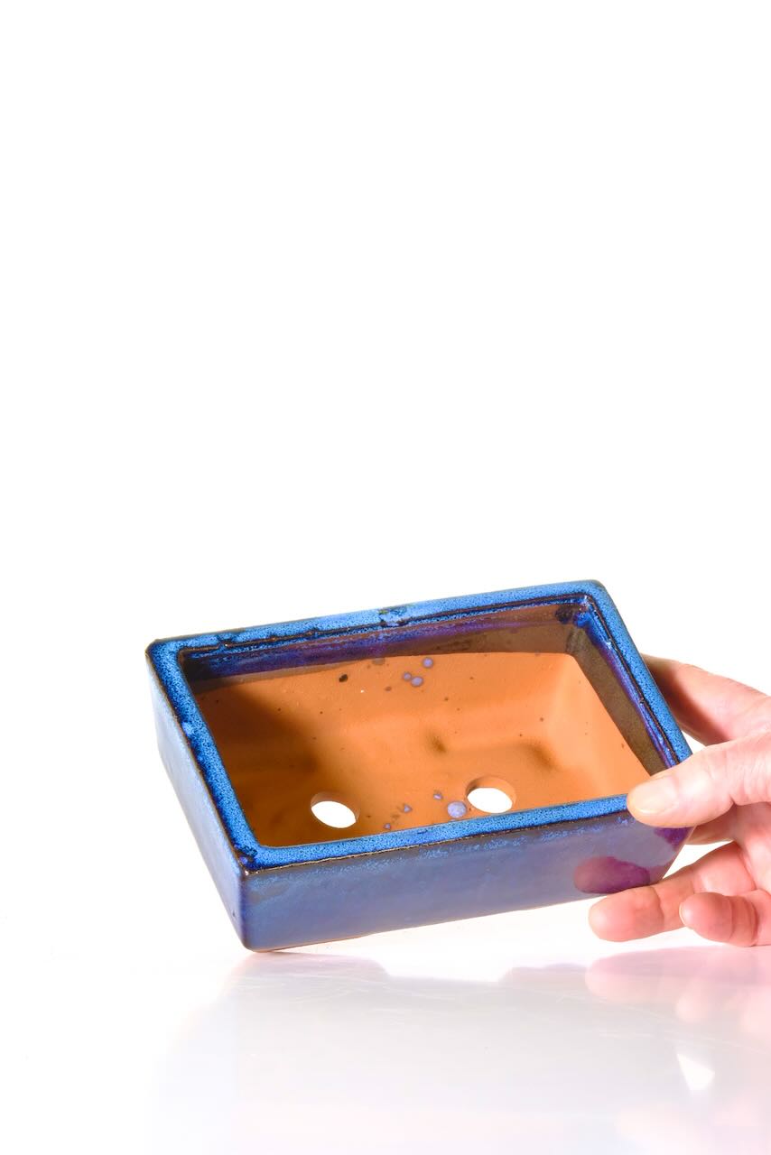 This bonsai pot has excellent drainage holes