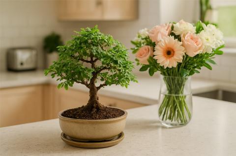 Indoor bonsai tree for home decor